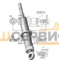 Гидроцилиндр подъем среднего отвала ЦГ-80.40х350.84 (ЭД405-62.04.000-01)