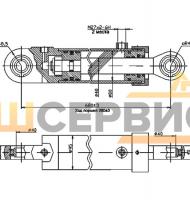 Гидроцилиндр излома стрелы,подъема заднего борта ЦГ-80.50х560.11 (У4564-200А.000-32)