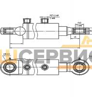 Гидроцилиндр опрокид. контейн. ЦГ-80.56х280.11