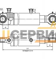 Гидроцилиндр поворота манипул. ЦГ-80.56х160.11