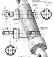 Гидроцилиндр рулевого управления ЦГ-125.63х360.11 / -01 (361.74.10.020(030)-01) ; А-361, 371, 371-01