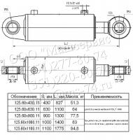 Гидроцилиндр стрелы и ковша ЦГ-125.60х900.11