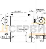 Гидроцилиндр наклона стрелы ЦГ-100.50х160.17