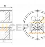 Шкив тормозной 200 чертеж