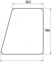 Стекло лобовое малое У7810.5.803 (780х362)