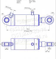 Гидроцилиндр погрузчика ЦГ-140.70х710.11 ; С/х погрузч. на базе К-700, 701