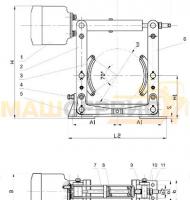 Тормоз крановый ТКП-300 с МП-301