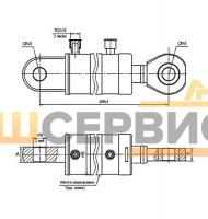 Гидроцилиндр каретки ЦГ-80.40х400.17 (МКМ-2-80х45х400.000)