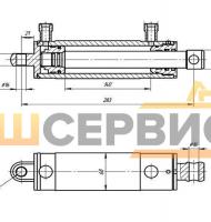 Гидроцилиндр захвата контейнера ЦГ-50.30х140.17-01