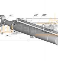 Гидроцилиндр подъёма отвала Т-170 ГЦ-100.63*800.11 (570)