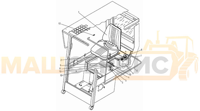 Сиденье погрузчика МКСМ-800