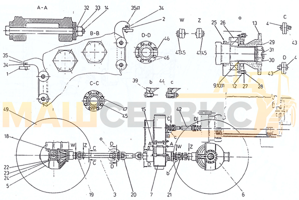 Привод 313-03-0000 погрузчика L-34