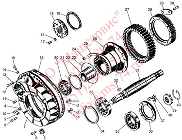 Детали бортового редуктора левого и правого 1