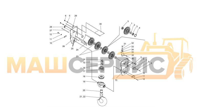 Подвеска крюковая КС-55713-1В.63.300